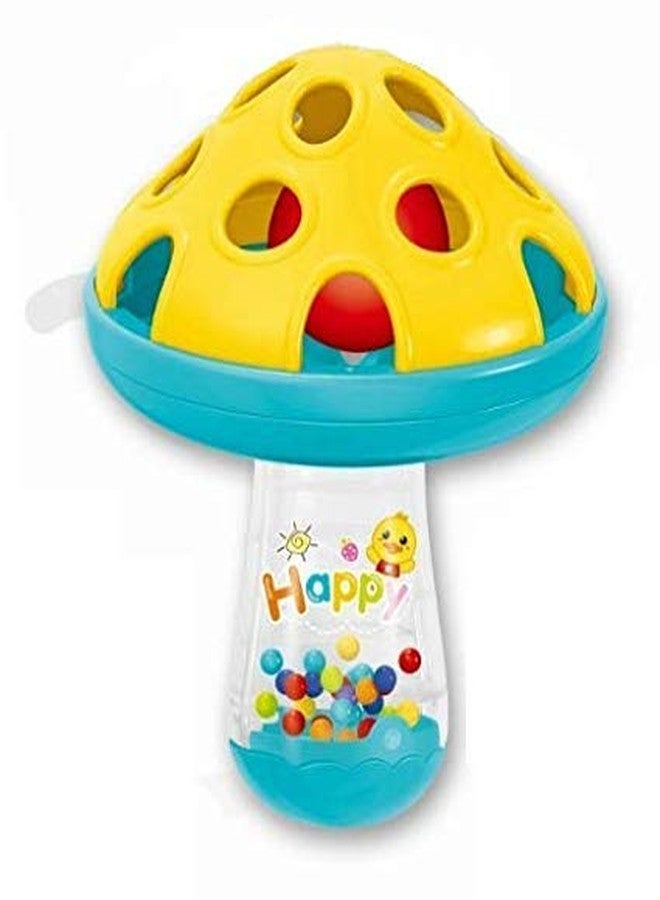 Globular Mushroom Rattle Toys for Infants Teether New Born Baby Products, Sensory Toys, Made in Kids Friendly Recycle Non-Toxic Material,Safe and Hygienic, Nibbler Pretend Play Toys, Attractive Color - Image 1